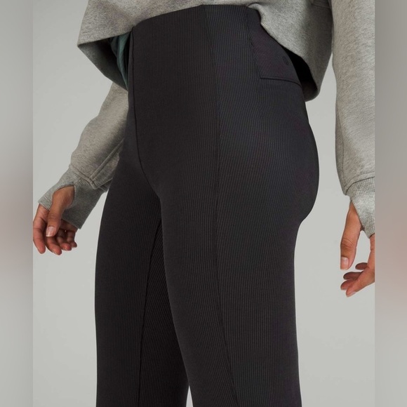 Lululemon Brushed Softstreme Ribbed Zip Flared Pant 32.5" - Picture 12 of 17